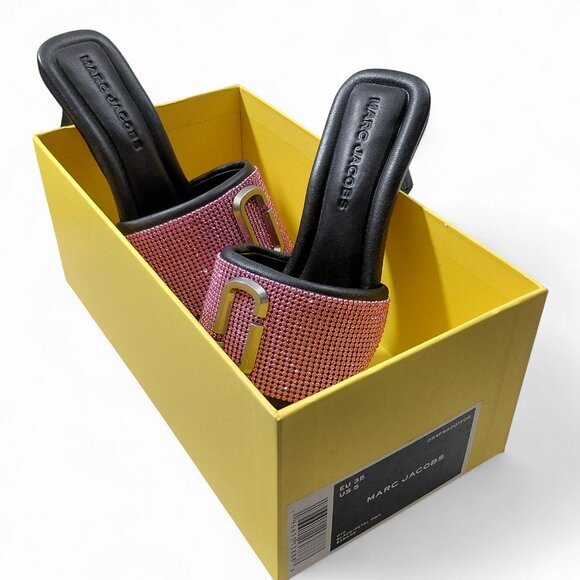 Marc Jacobs The Rinestone J Marc Heeled Sandals -US Size 5- NWB - Picture 11 of 16